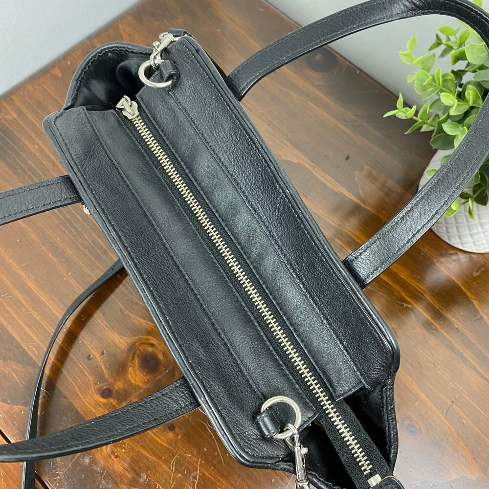 Coach Taylor Black Leather Bette Mini Tote Cross Body Handbag F32944 - Picture 7 of 14